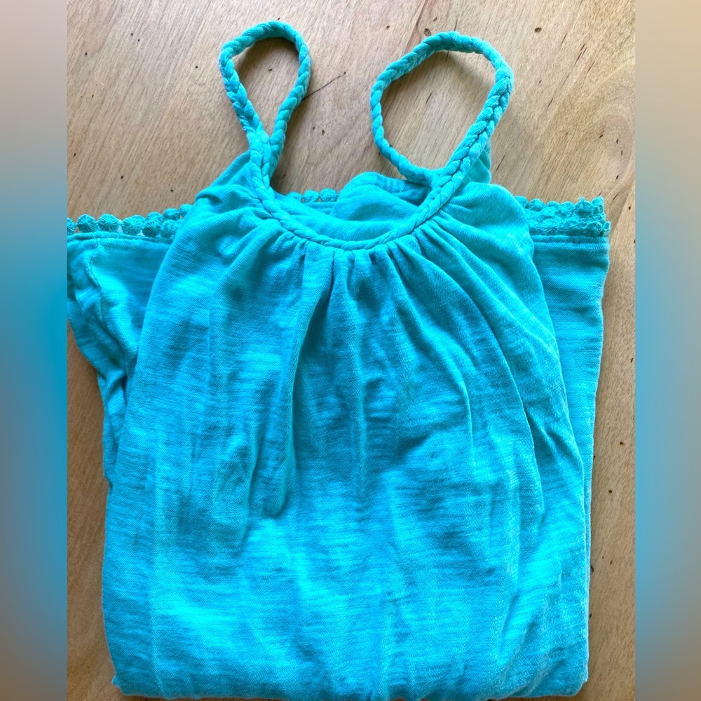 Old Navy Mint Green Detailed Trim Tank Size XL 14
